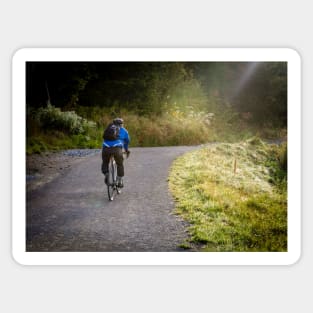 Biker On Trail Sticker